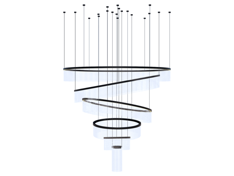 吊灯 水晶吊灯 装饰灯具su模型