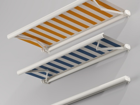  肘形侯爵卷帘遮阳篷2件装3d模型 