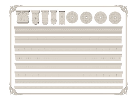 欧式构件su模型