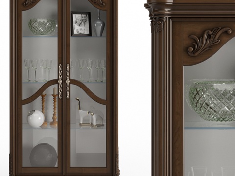  双门展示柜Ponte Vecchio3d模型 