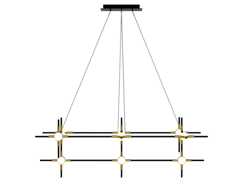  吊灯 金属吊灯 装饰灯具su模型 