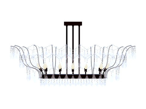  吊灯 水晶吊灯 金属吊灯 装饰灯具su模型 