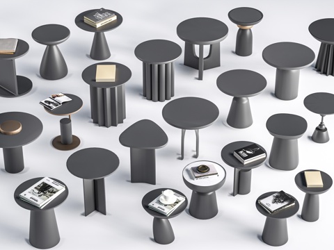 现代茶几 客厅茶几su模型