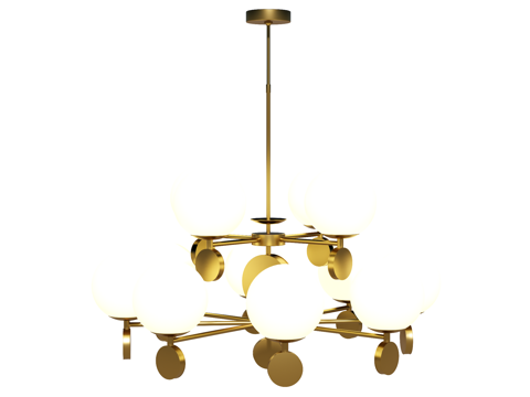  吊灯 金属吊灯 装饰灯具su模型 