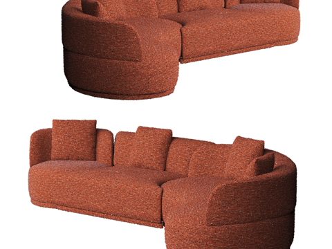  现代简约双人沙发 双人沙发 简约沙发 客厅沙发3d模型 