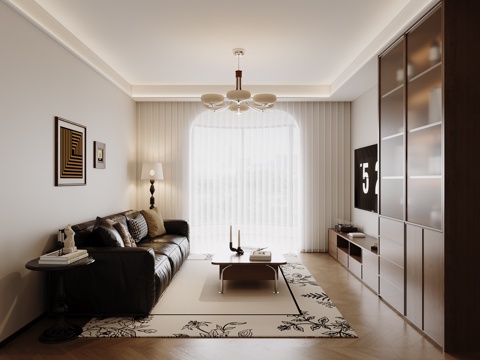 中古风客厅su模型