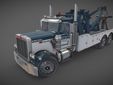  彼得比尔特359救援车3d模型 