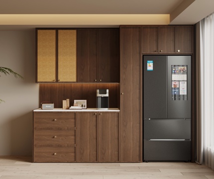  中古风酒柜 餐边柜3d模型 