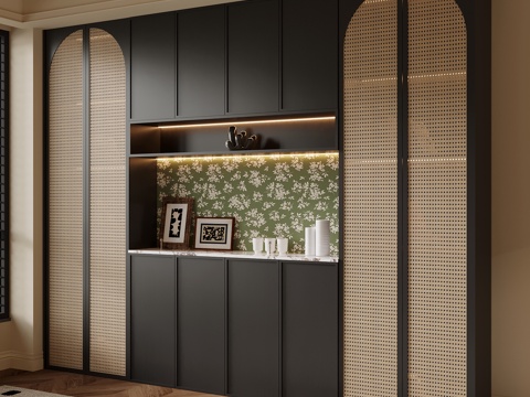 法式餐边柜su模型