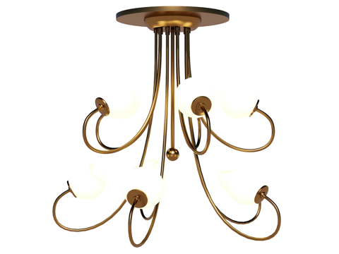  吊灯 金属吊灯 装饰灯具su模型 