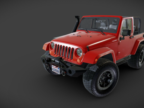  定制牧马人3d模型 