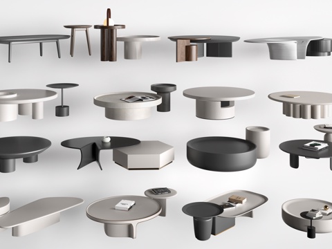 现代茶几 客厅茶几su模型