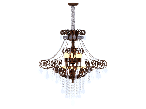 吊灯 水晶吊灯 金属吊灯 装饰灯具su模型