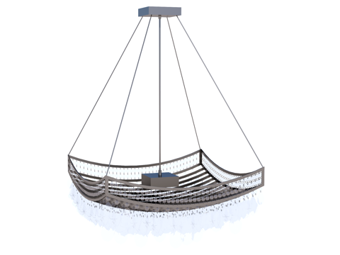 吊灯 水晶吊灯 金属吊灯 装饰灯具su模型