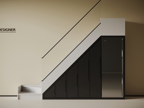 现代楼梯柜su模型