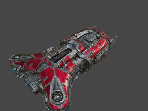  星陨战术  伊卡瓦尔先锋战列舰3d模型 