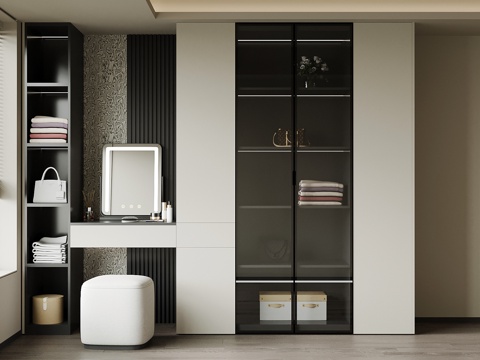  现代衣柜 梳妆台3d模型 