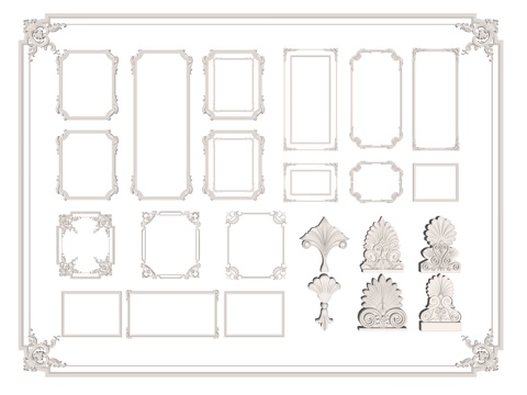 欧式构件su模型