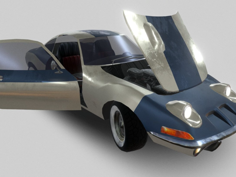  欧宝GT重拓扑3d模型 