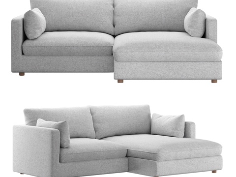  现代简约双人沙发 双人沙发 简约沙发 休闲沙发3d模型 