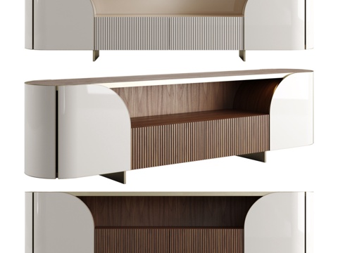  首都系列杜纳边柜3d模型 