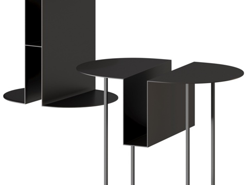  基础款茶几，置于我的房间3d模型 