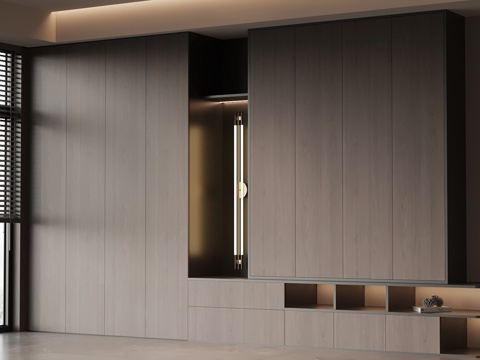  现代意式衣柜 成品衣柜3d模型 