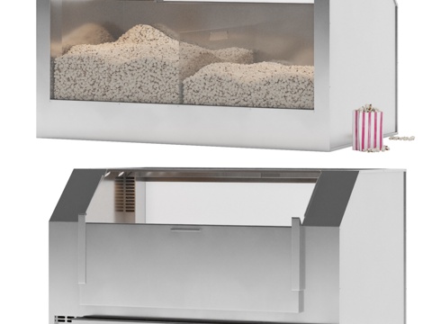  爆米花展示柜3d模型 