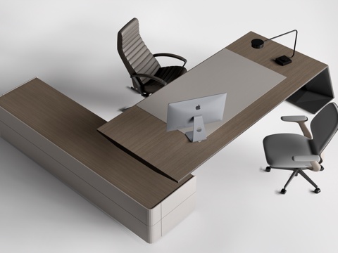 现代办公隔断 办公桌椅 长桌椅 会议桌椅su模型