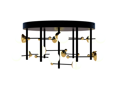  吊灯 金属吊灯 装饰灯具su模型 