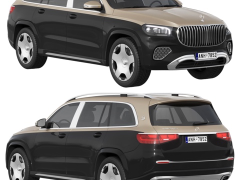  梅赛德斯-奔驰GLS600迈巴赫2024款3d模型 