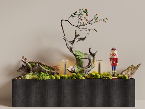  现代花箱3d模型 