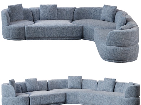  转角沙发3d模型 