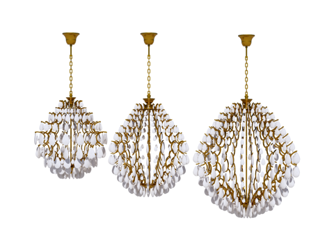 吊灯 水晶吊灯 金属吊灯 装饰灯具su模型