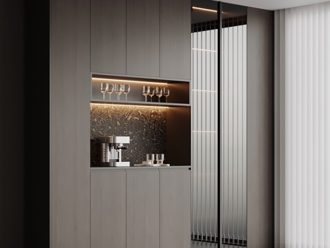 意式餐边柜su模型