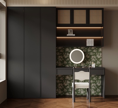 法式书柜 衣柜su模型