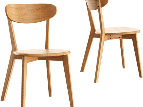  Hansen橡木餐椅3d模型 