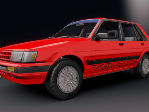  丰田卡罗拉掀背车5门TWINCAM3d模型 