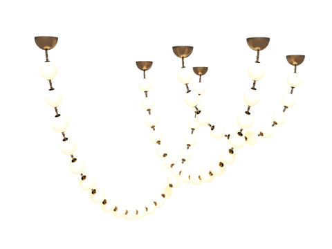  吊灯 金属吊灯 装饰灯具su模型 