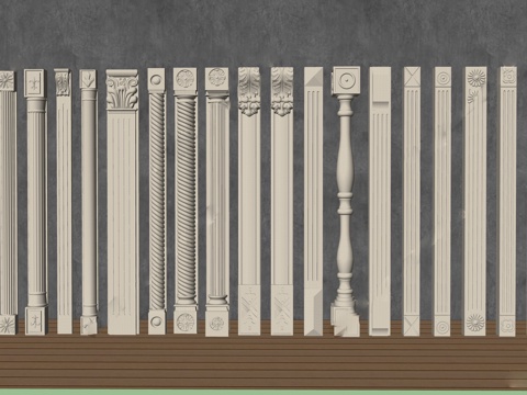 欧式构件su模型