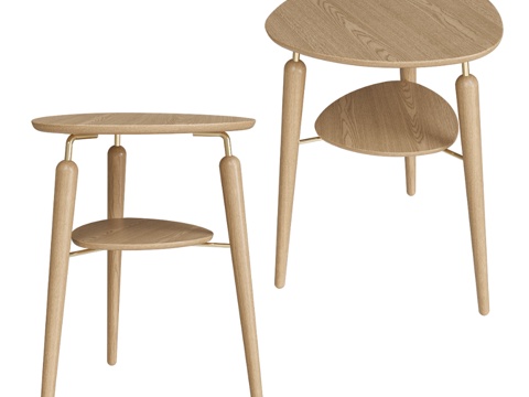  边几角几3d模型 