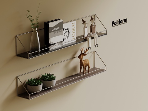  现代置物架3d模型 