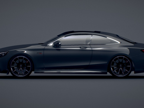  梅赛德斯奔驰s63轿跑Brabus 8003d模型 