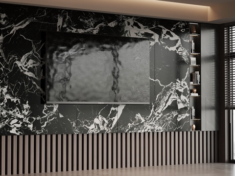  现代意式背景墙 电视背景墙3d模型 