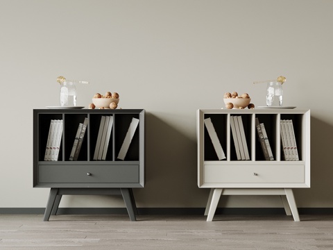  现代床头柜3d模型 