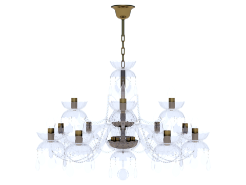  吊灯 水晶吊灯 金属吊灯 装饰灯具su模型 