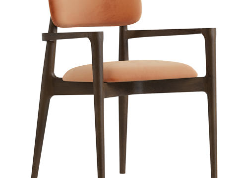  北欧简约单人椅子 椅子 简约椅子 休闲椅子 凳子 餐厅椅子3d模型 