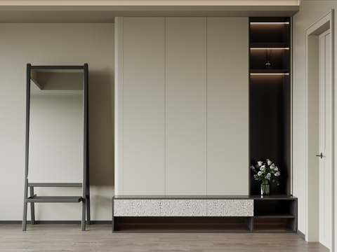  现代鞋柜 入户玄关柜3d模型 