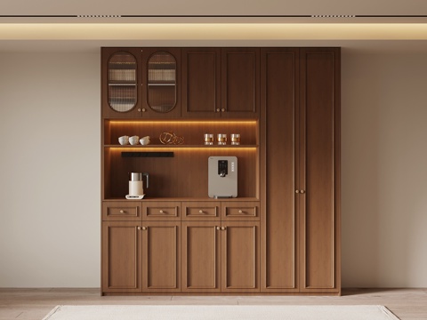 中古风沙发茶几组合su模型