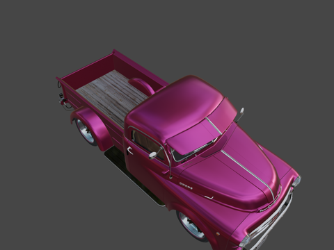  道奇B系列皮卡1953定制车3d模型 